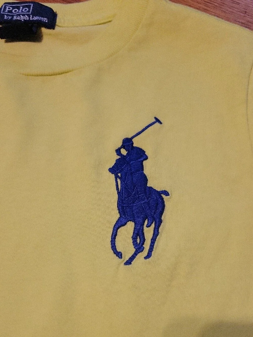 Ralph Lauren Yellow Tee with Navy Polo Player